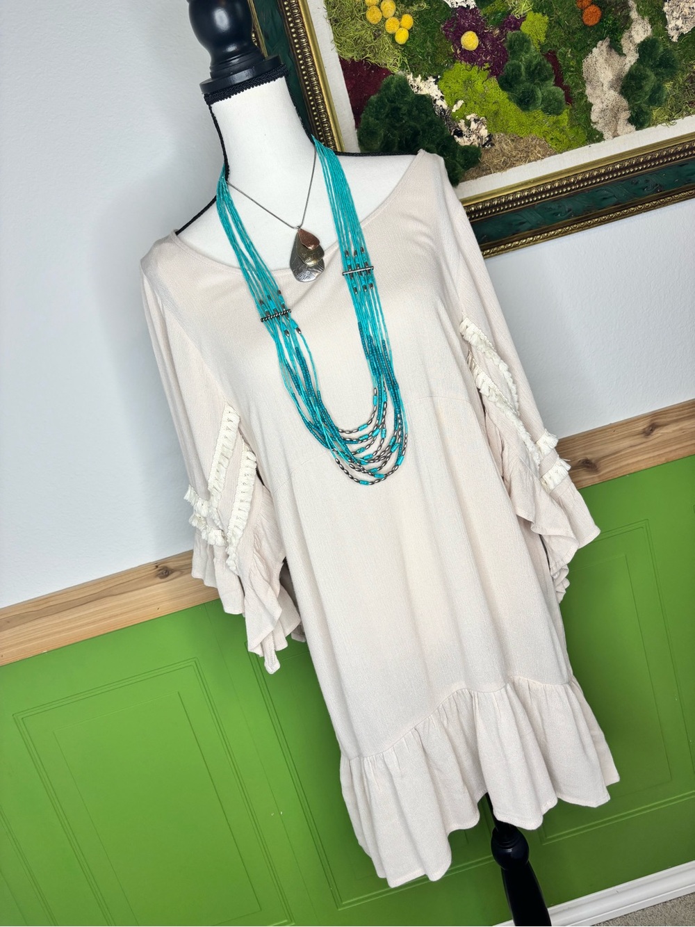 NWT Umgee Scoop Neck Tunic Dress - Picture 4 of 10